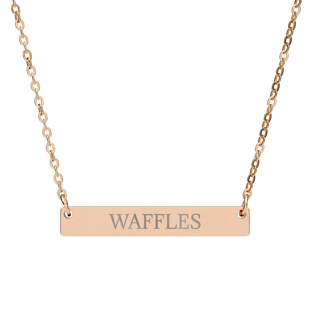 WAFFLES - THE NAMEPLATE NECKLACE