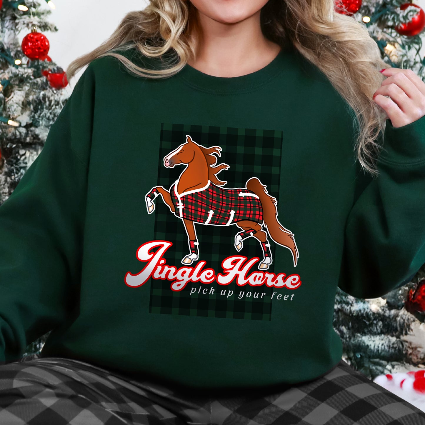 Saddlebred Jingle Horse Crewneck