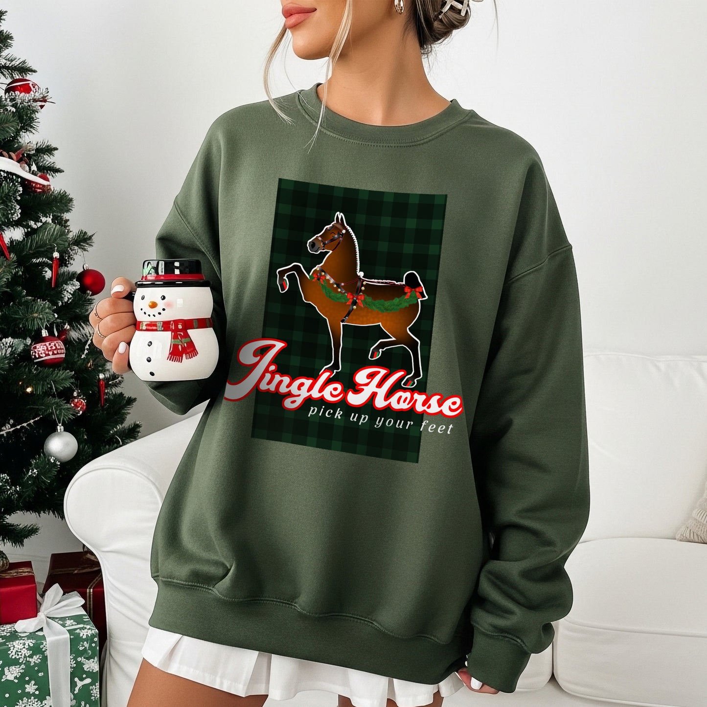 Hackney Jingle Horse Crewneck