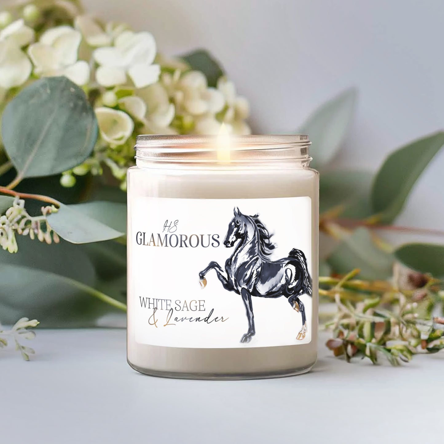HS Glamorous Candle - White Sage & Lavender