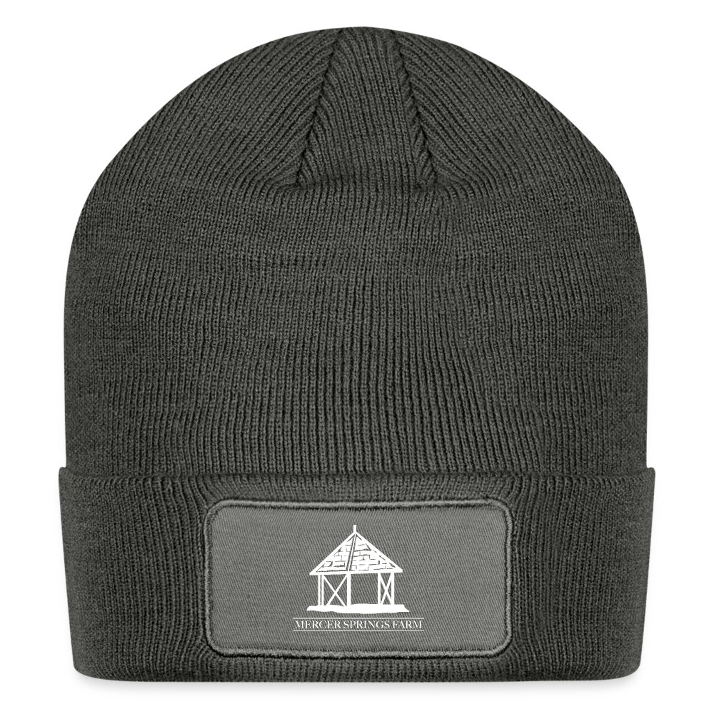 Mercer Springs Patch Beanie - charcoal grey