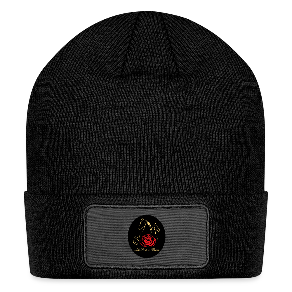 All Roses Patch Beanie - black