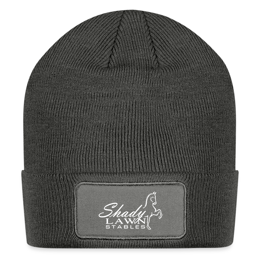 Shady Lawn Stables Patch Beanie - charcoal grey