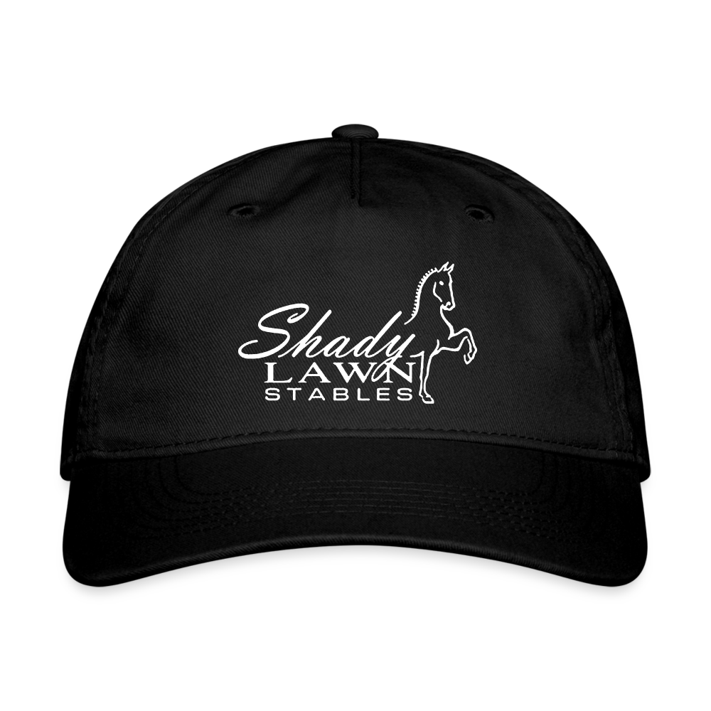 Shady Lawn Stables 100% Cotton Baseball Cap - black