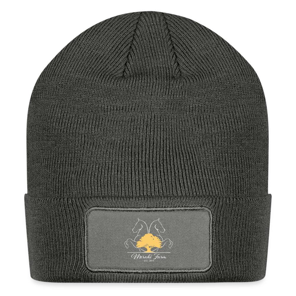 Meraki Farm Patch Beanie - charcoal grey