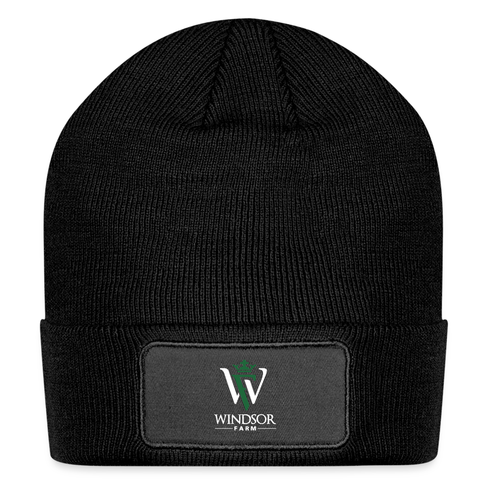 Windsor Farm Patch Beanie - black