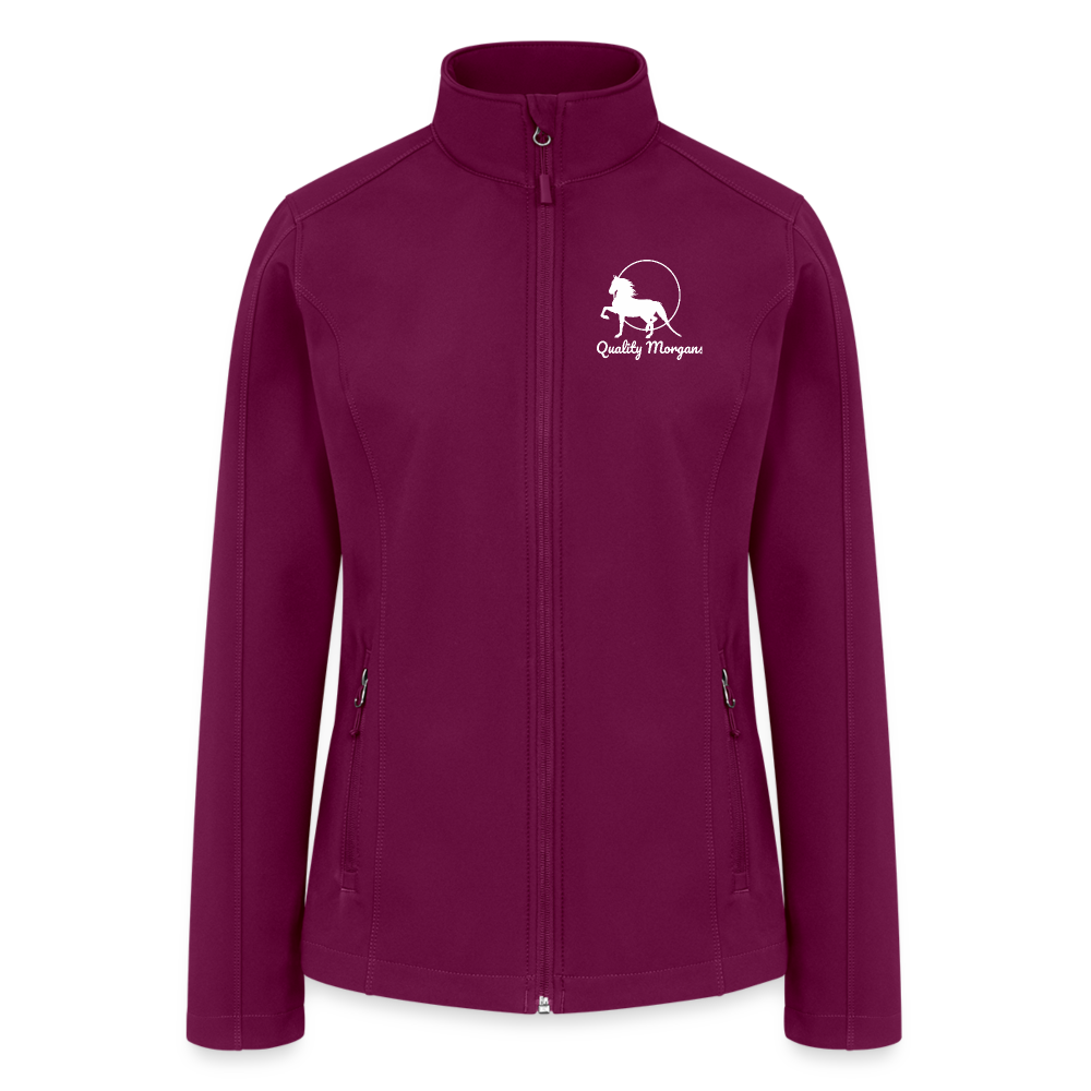 Quality Morgans Women’s Soft Shell Jacket - raspberry