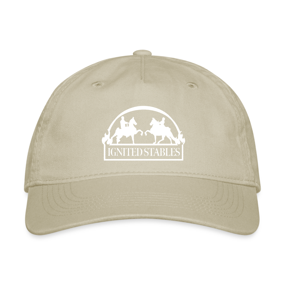 Ignited Stables 100% Cotton Baseball Cap - khaki