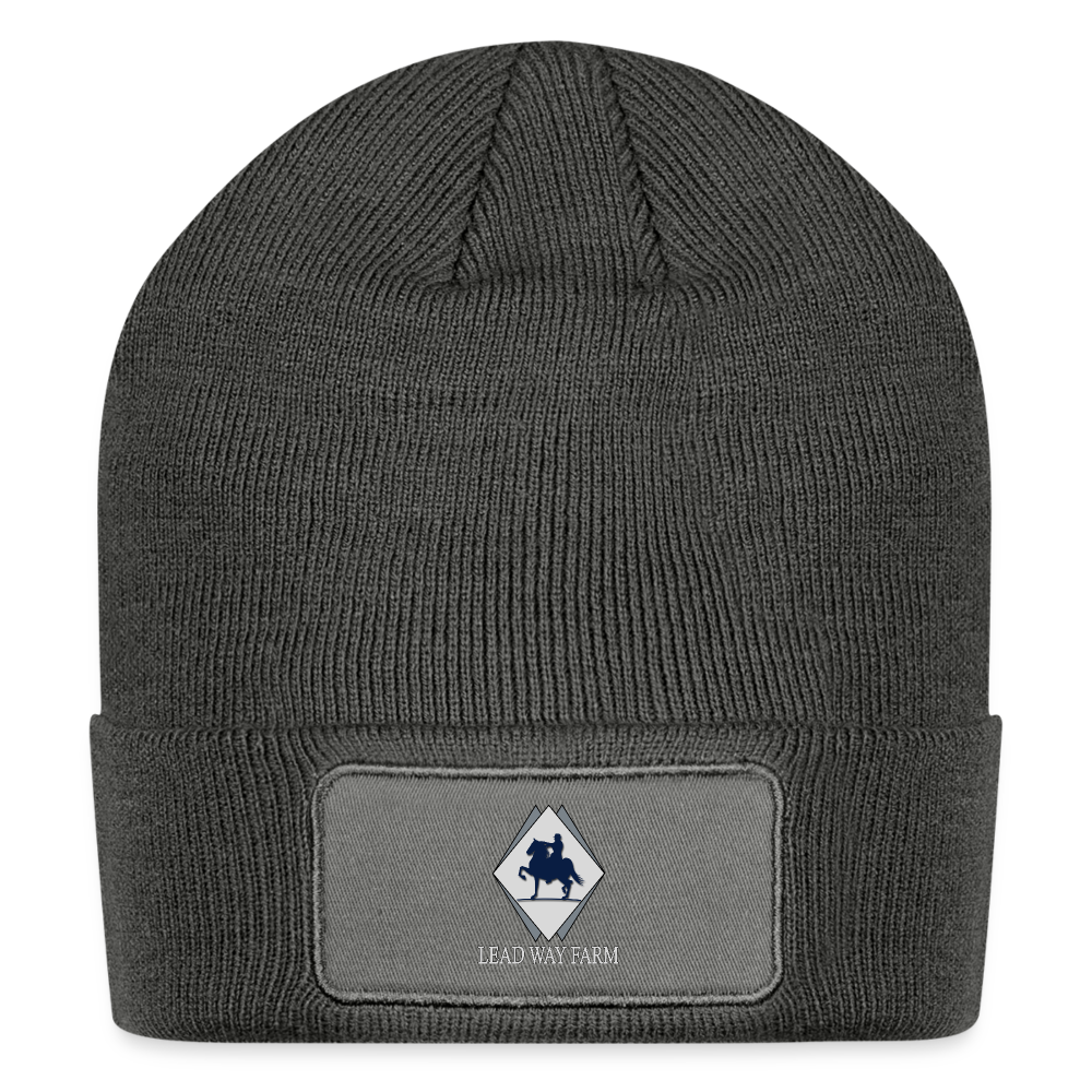 Lead Way Farm Patch Beanie - charcoal grey