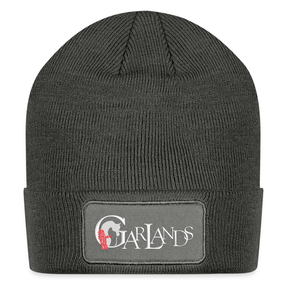 Garlands Patch Beanie - charcoal grey