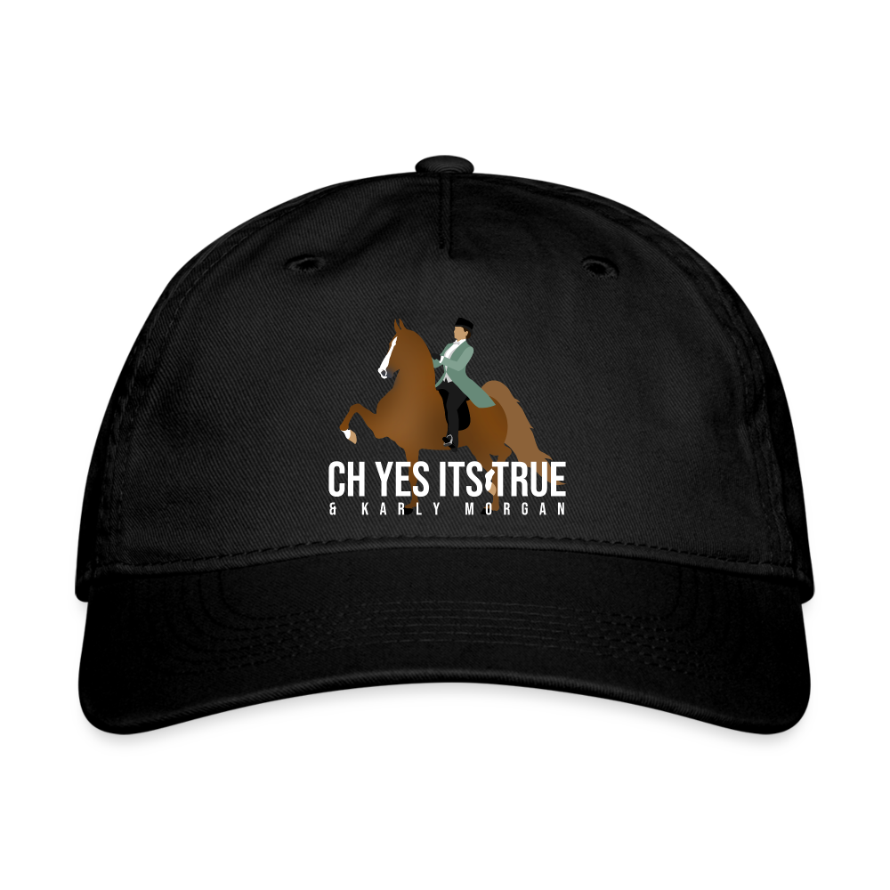 CH Yes It's True 100% Cotton Baseball Cap - black