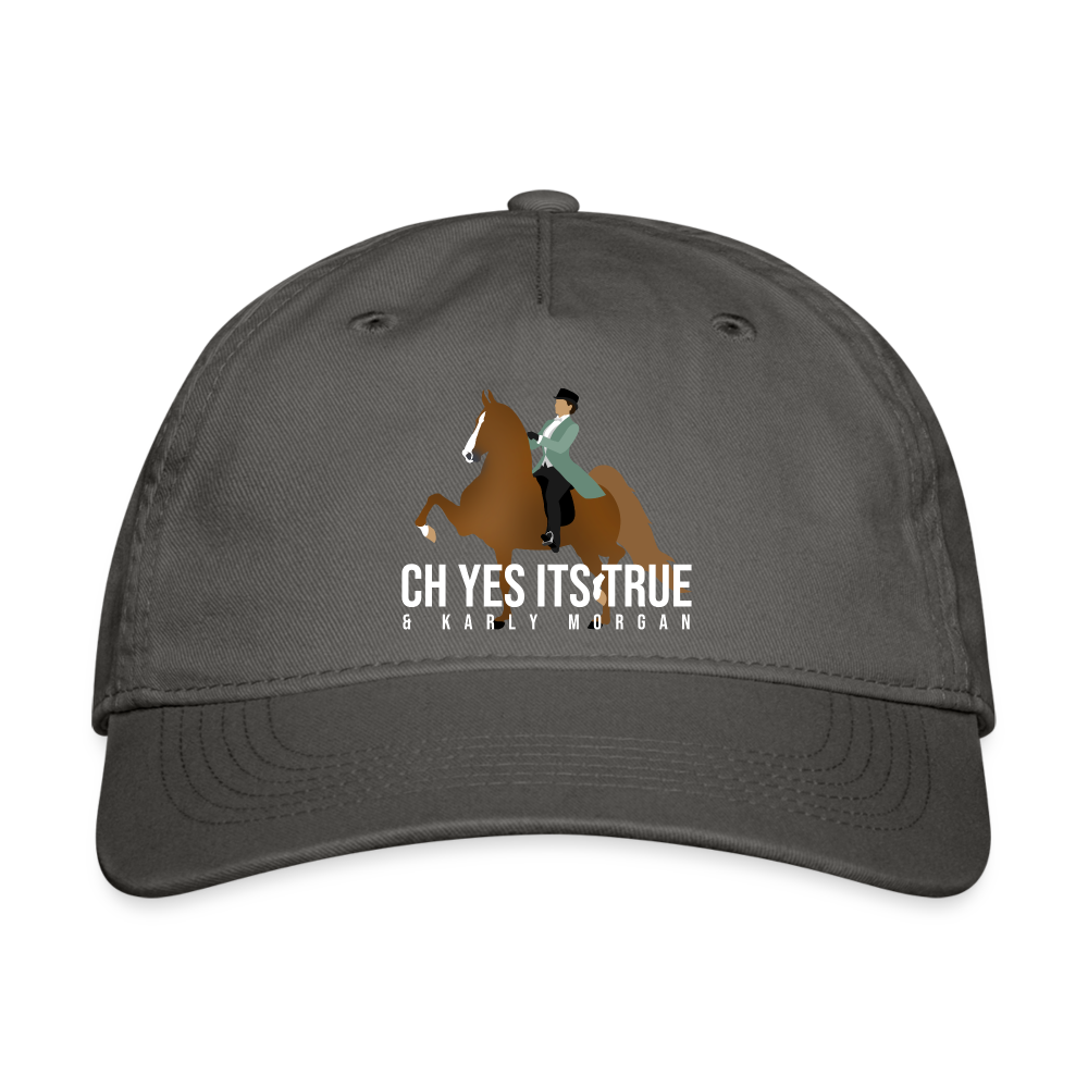 CH Yes It's True 100% Cotton Baseball Cap - charcoal