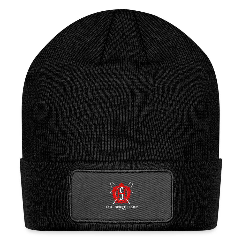 High Spirit Farm Patch Beanie - black