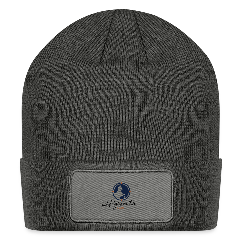 Highsmith Farm Patch Beanie - charcoal grey