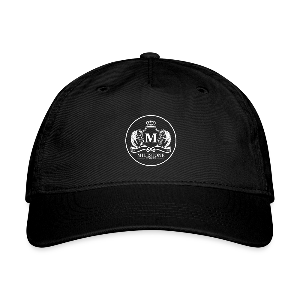 Milestone 100% Cotton Baseball Cap - black