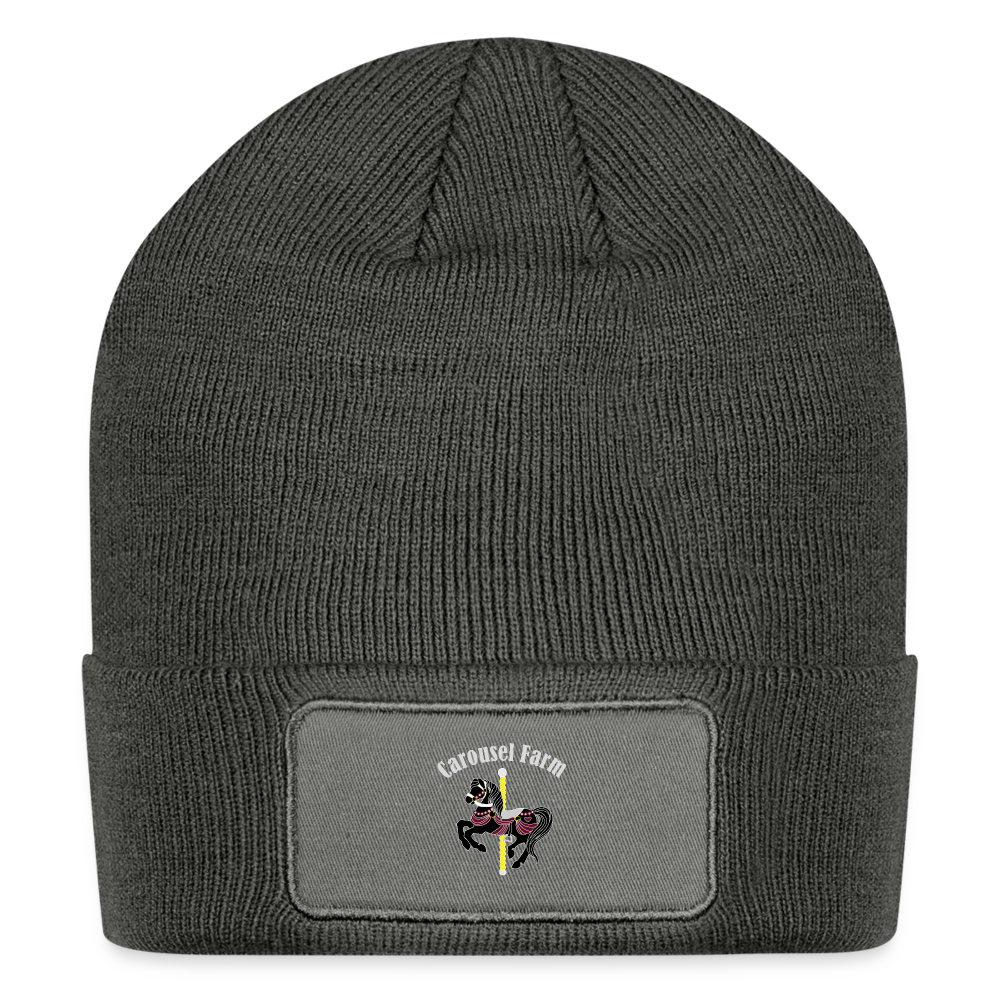 Carousel Farm Patch Beanie - charcoal grey