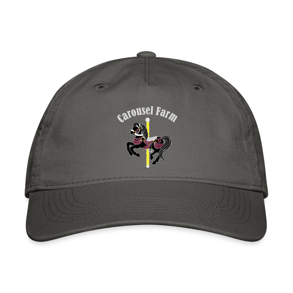 Carousel Farm 100% Cotton Baseball Cap - charcoal