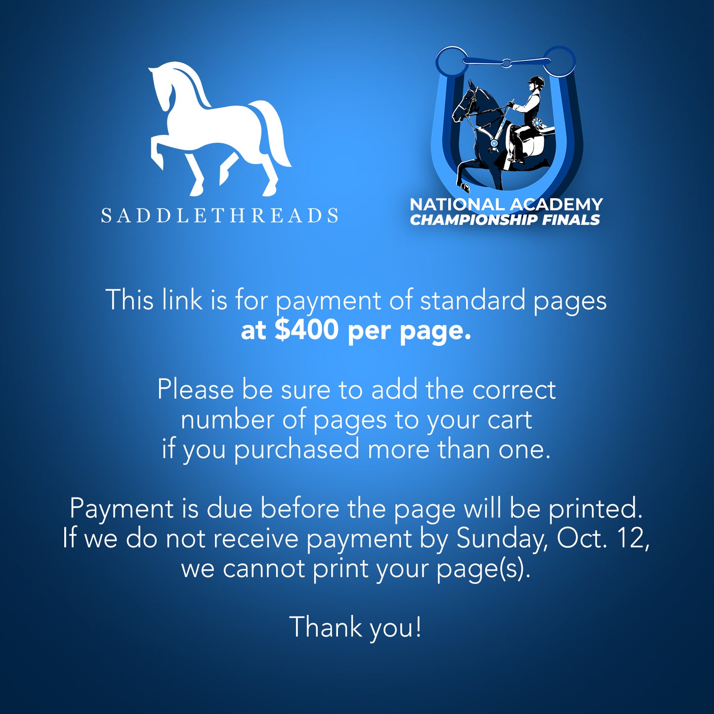 NACF Official Program - Standard Page